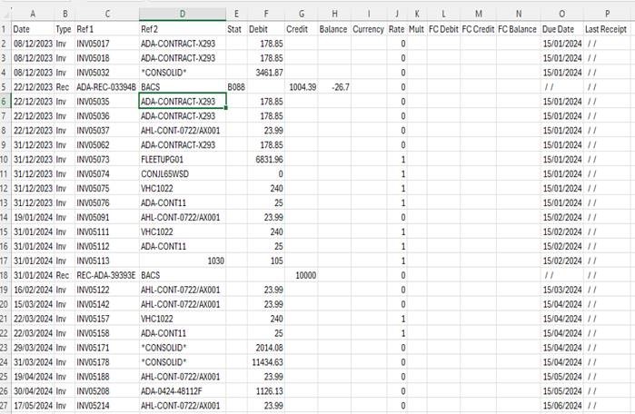 Excel copy data