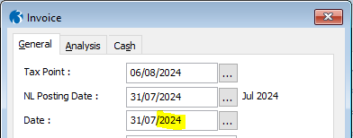 SL invoice date autofill